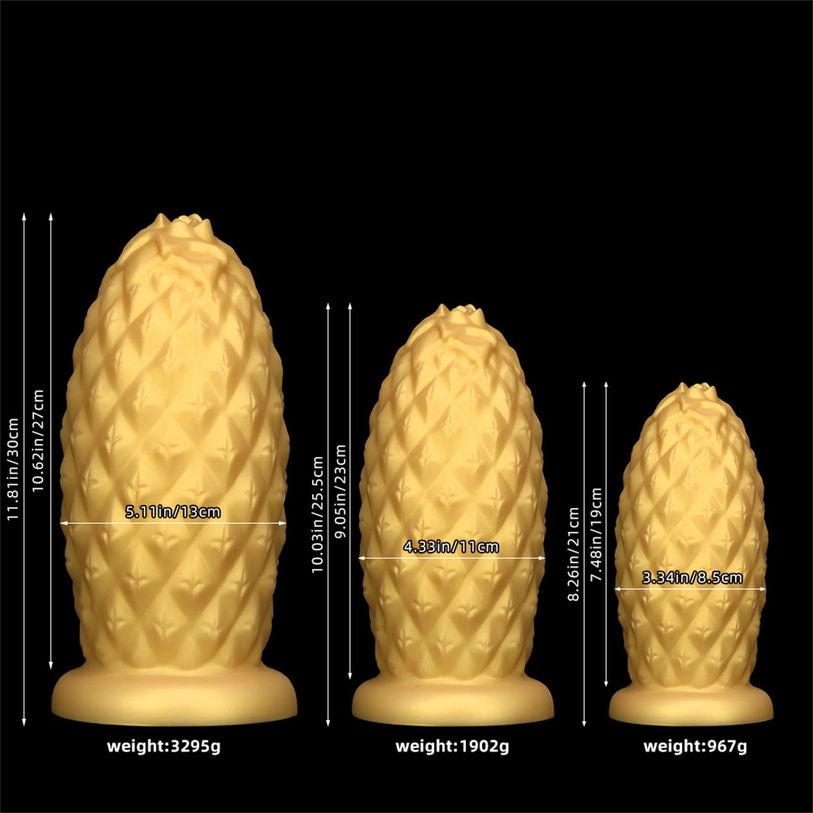 Dildo anale in silicone con perline, plug anale gigante, plug anale extra large, dilatatore anale, fisting, giocattoli sessuali for uomini e donne(M)