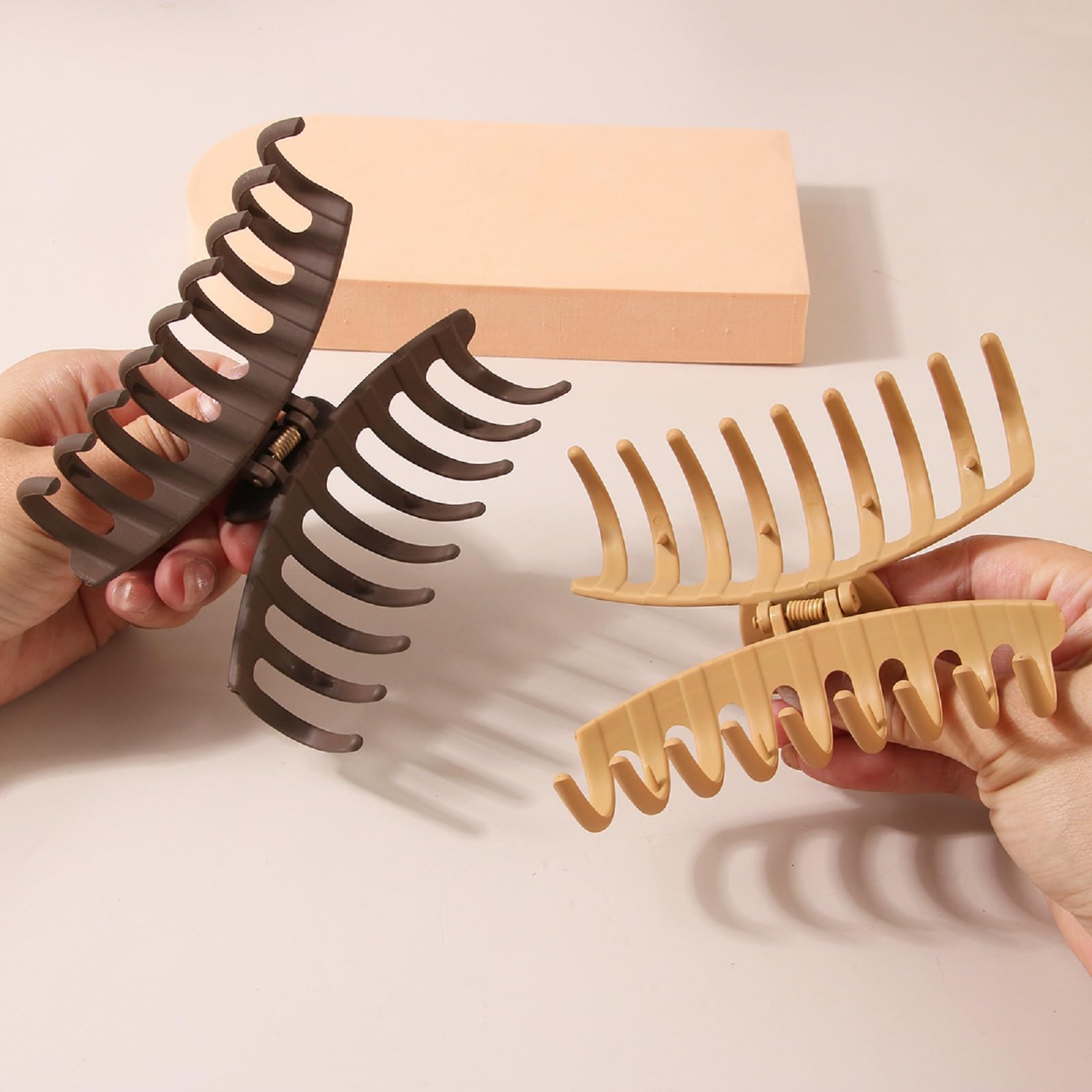 Hair Claw Clips Big, 8-Pack Matte Hair Clips for Thin and Thick Hair Strong Hold Flat Hair Accessories or Women and Girls - Image 2