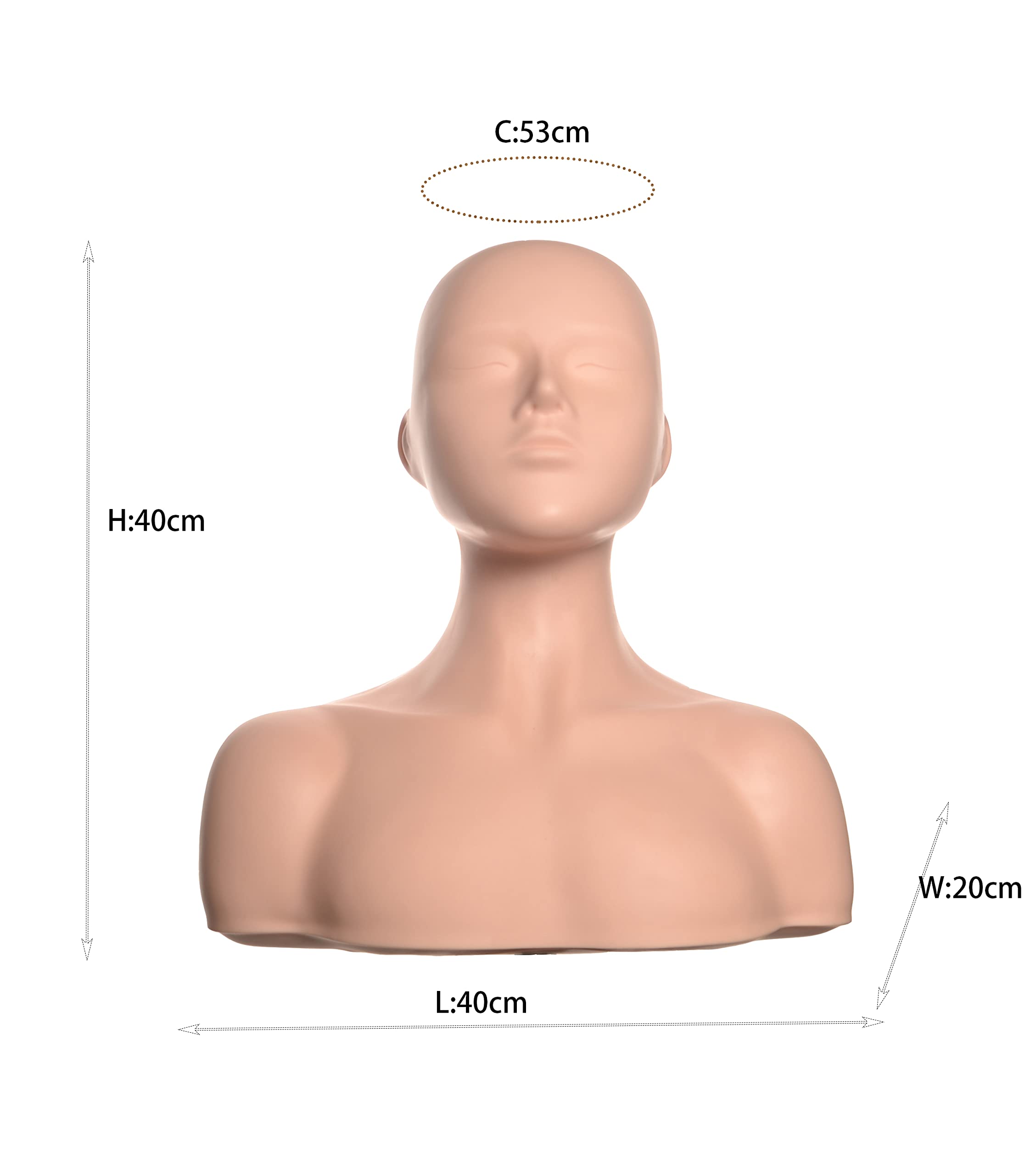 Testa Bambola TPE Con Parrucca E Occhi - Per Manichino O Collezione, 18cm - Foto 7