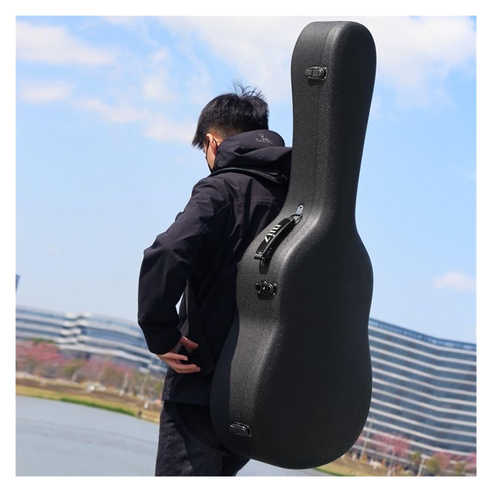 Generico Custodia leggera for chitarra classica da 39 pollici Custodia rigida ispessita impermeabile Zaino antiurto for spallacci Accessori