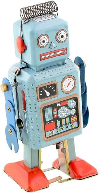 Wind Up Vintage Robot Retro Classic Clockwork Spring