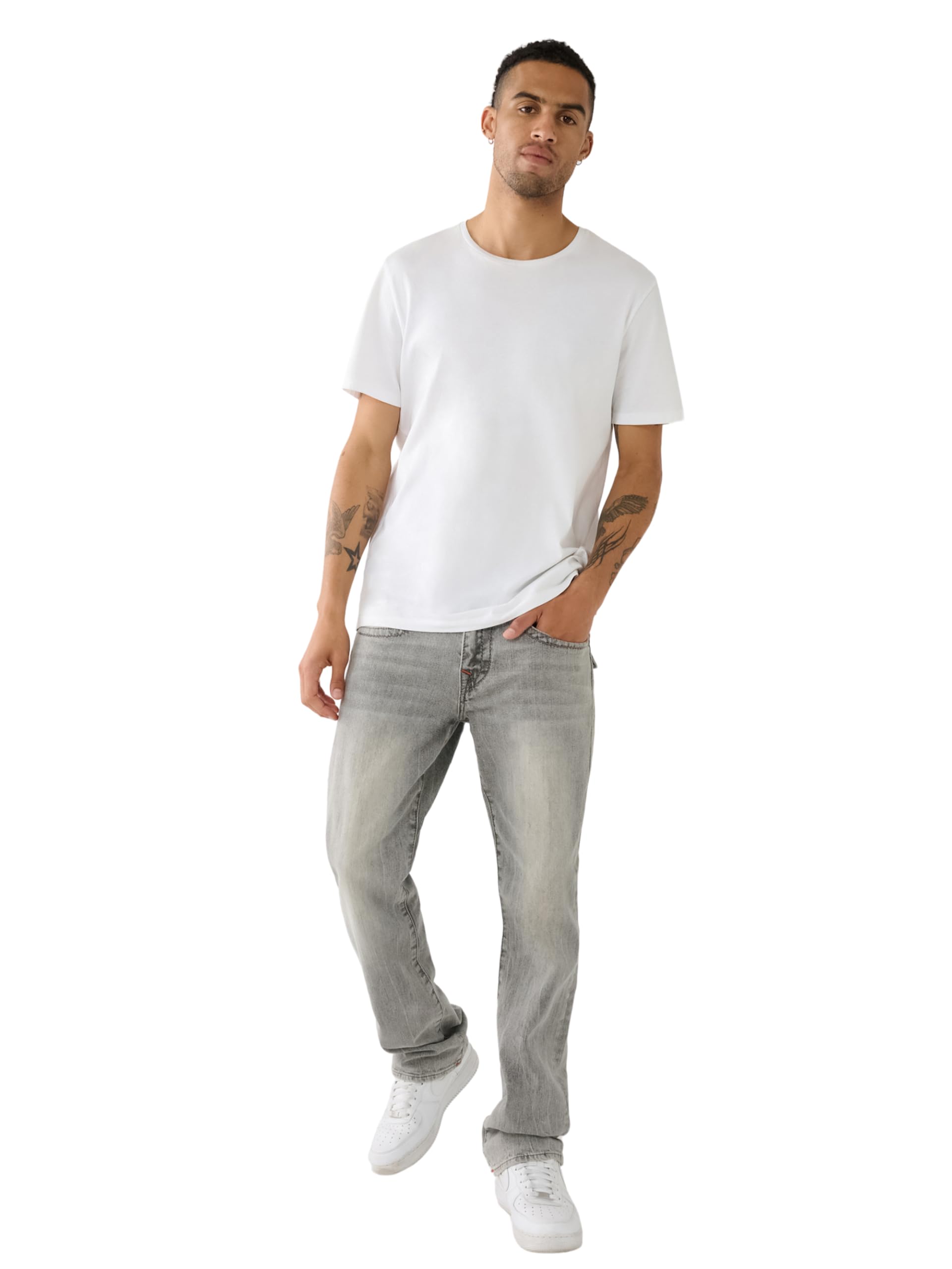 Amazon | True Religion メンズ Ricky Big Tフラップ, Grail Grey, 40 
