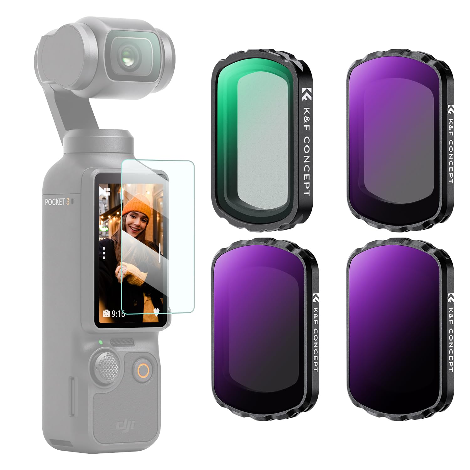 Amazon | K&F Concept DJI OSMO Pocket 3用 レンズフィルター
