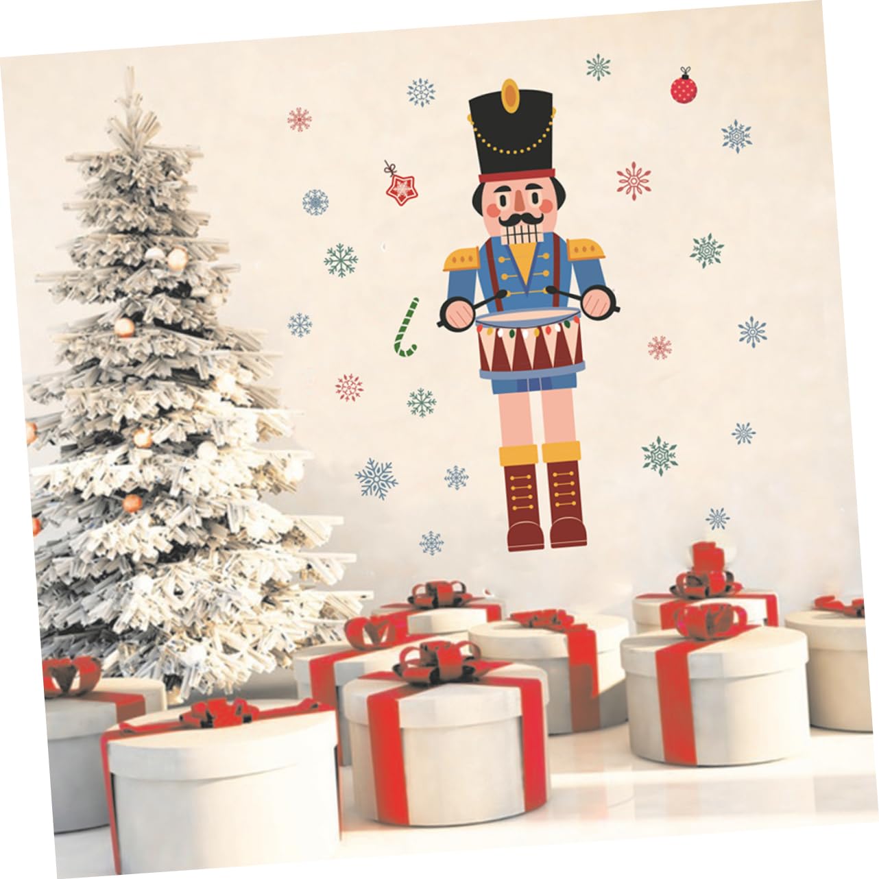 IMIKEYA 4 Stück Weihnachtsfensteraufkleber Weihnachtsdekorationen Schneeflocke-Tapete weihnachts fensterdeko weihnachten fensterdeko weihnachtsglas aufkleber Festfenster haftet PVC