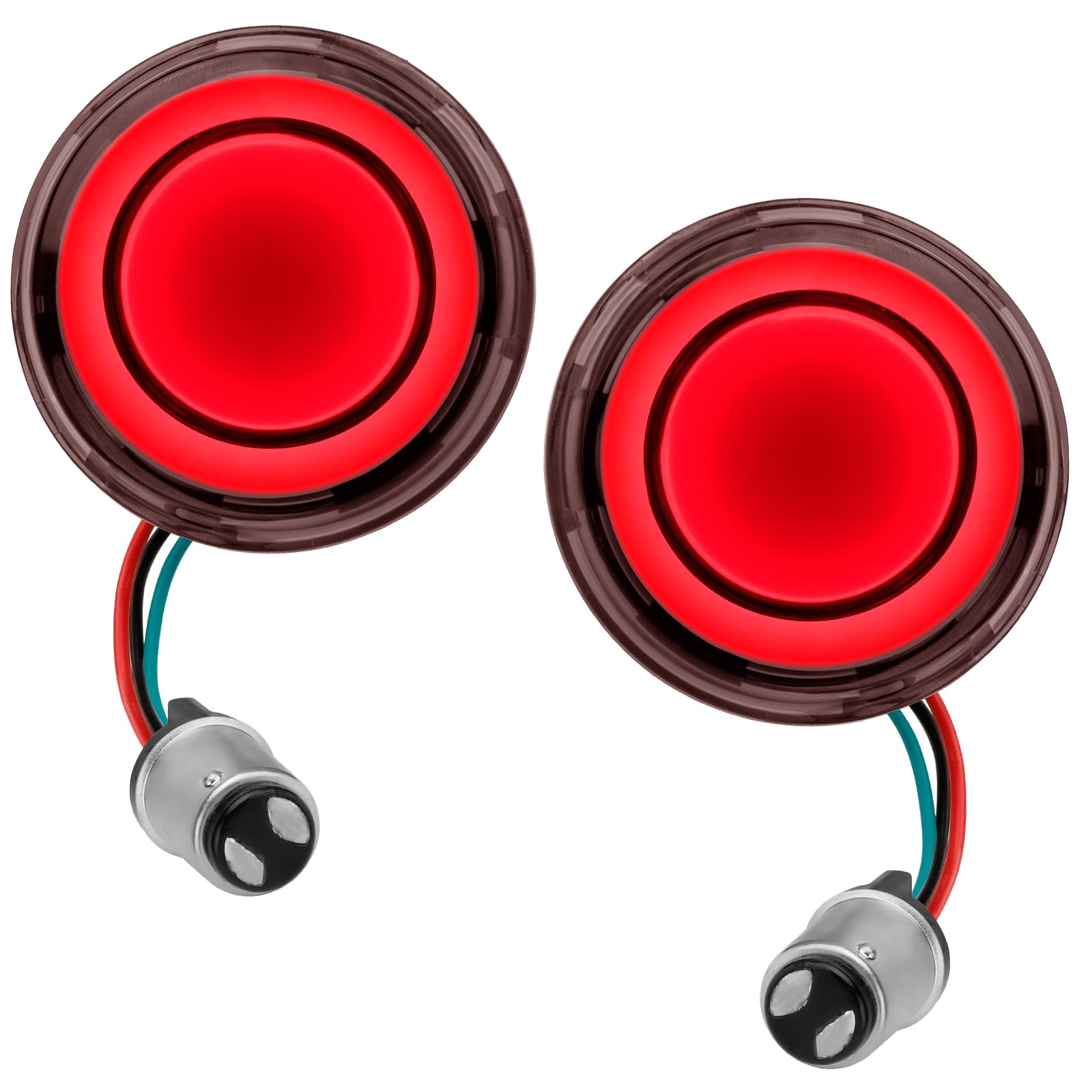 Motorcycle 1157 2 Inch LED Turn Signals Front Rear for Harley