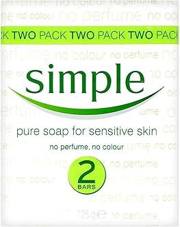 Simple Soap for Sensitive Skin, 125 g (2 Bars)