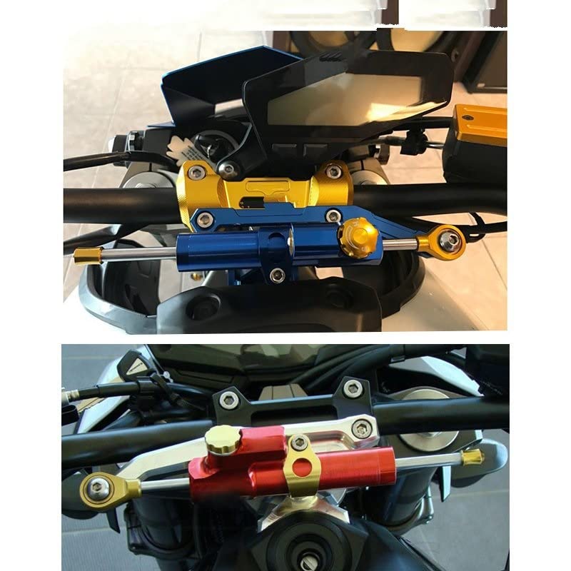 Ohocean Ammortizzatore Di Sterzo Per Moto – Compatibile Con YZF R1 2002-2017 E YZF R6 2006-2016, Kit Staffa Per Montaggio Lineare, Riduce Vibrazioni E Tremolio