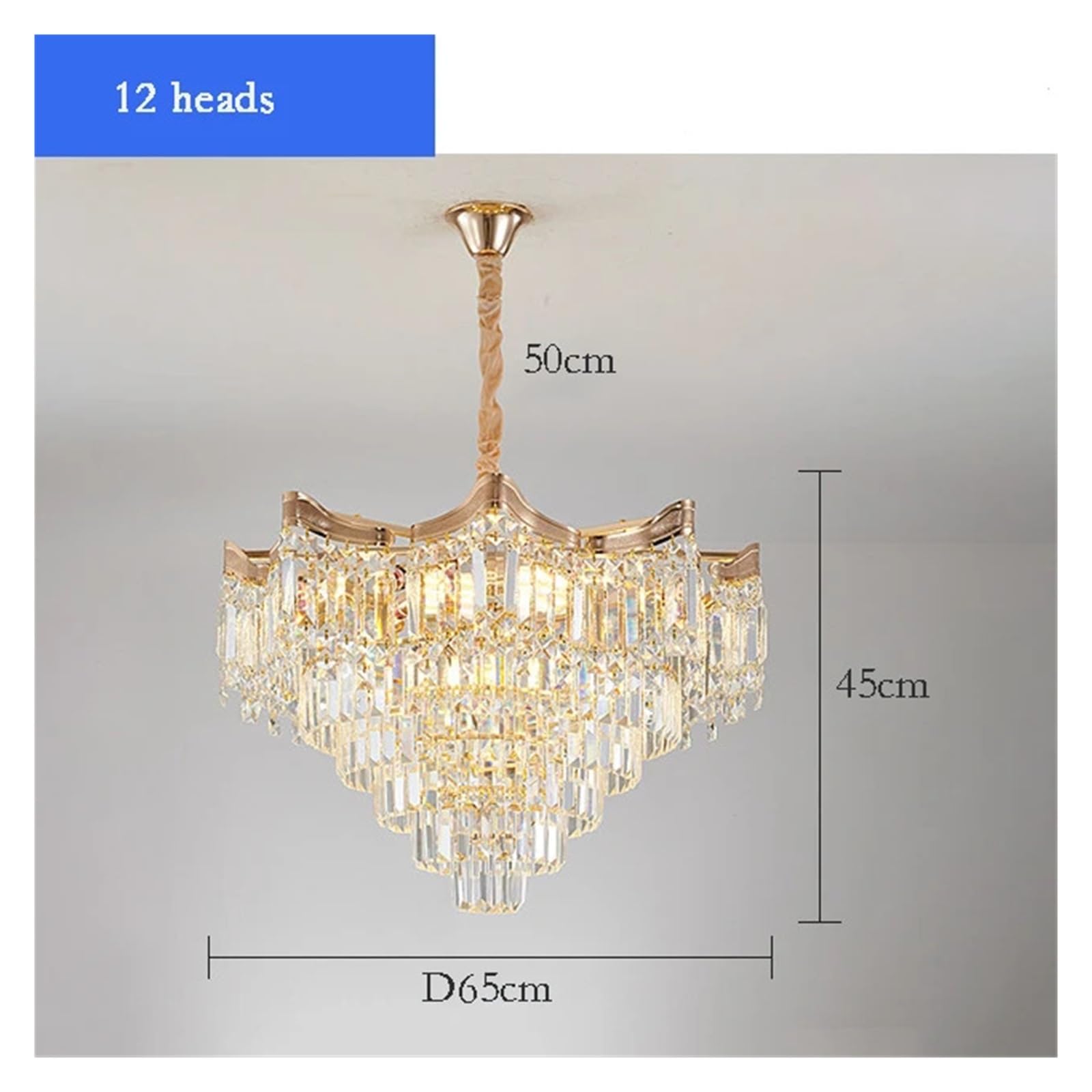 Lampadari nordici a Sospensione Moderni a LED con Cristalli, Moderni | per lampade da Soggiorno