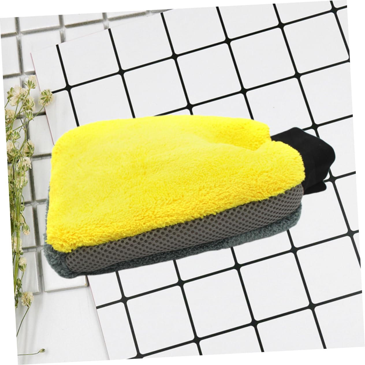 Mikinona 2 Piezas Guante de Lavado de Autos de Microfibra Toallas de Microfibra para el Coche Toallas de Microfibra para Autos Car Wash Impermeable Rain Coat Guantes de Lavado automático