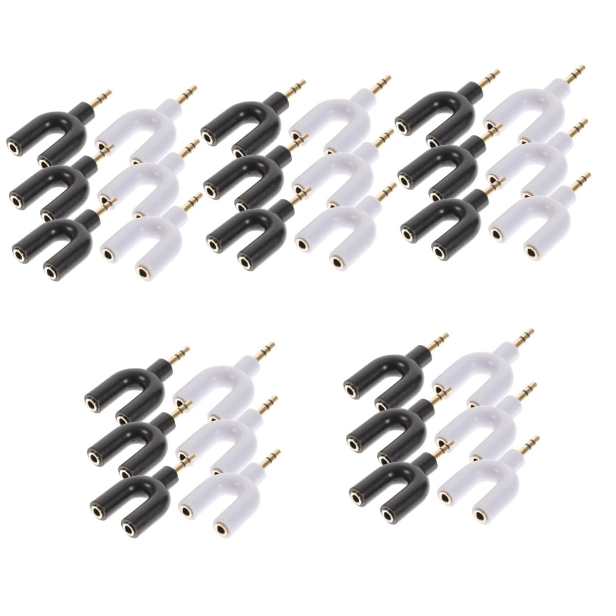 Gadpiparty 30pezzi Cavo Adattatore Stereo y Splitter Divisore Auricolari Per Smartphone e Tablet Facile Installazione e Trasmissione Stabile