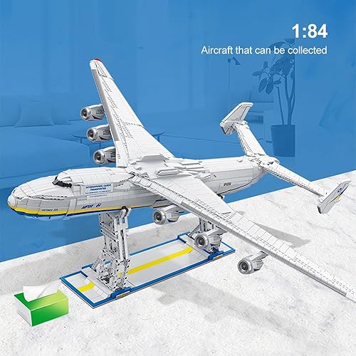 Miniatura 3 de MISINI 57014 An-225 - Juego de bloques de construcción de aviones de transporte grandes, 5350 piezas MOC modelo de avión kits de construcción,