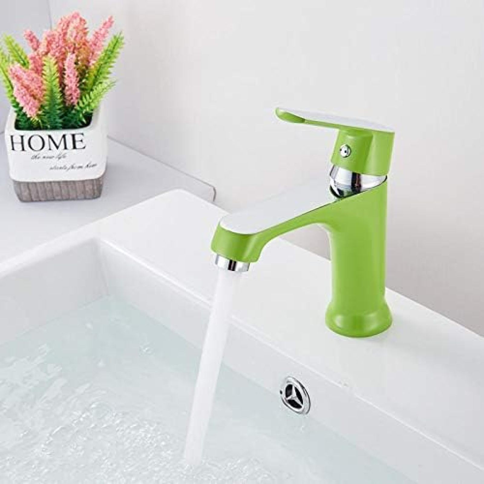 Mitigeur de lavabo cascade anti-éclaboussures à poignée unique pour simplifier la routine