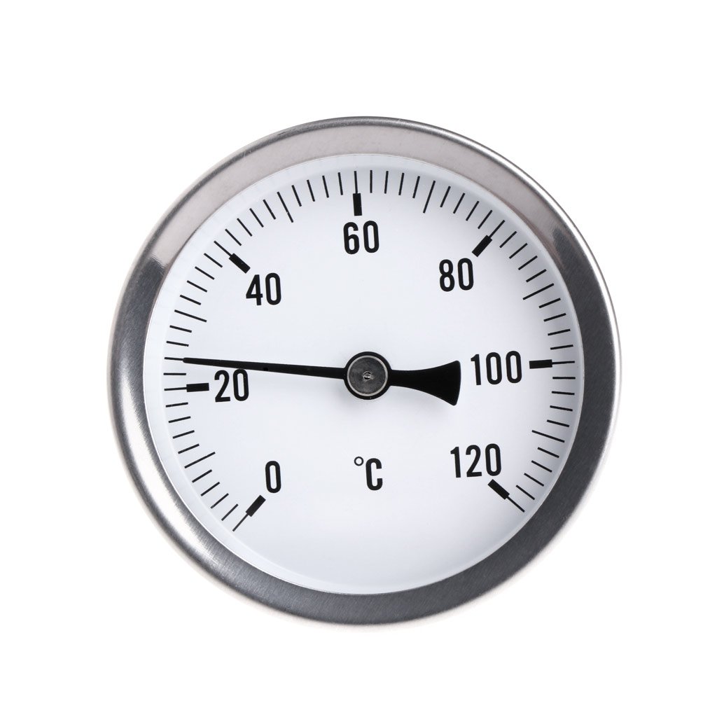 Termometro per Acqua, Termometro Orizzontale Quadrante Indicatore di Temperatura in Alluminio Misuratore per Acqua Liquida 63 mm Misuratore Leggero