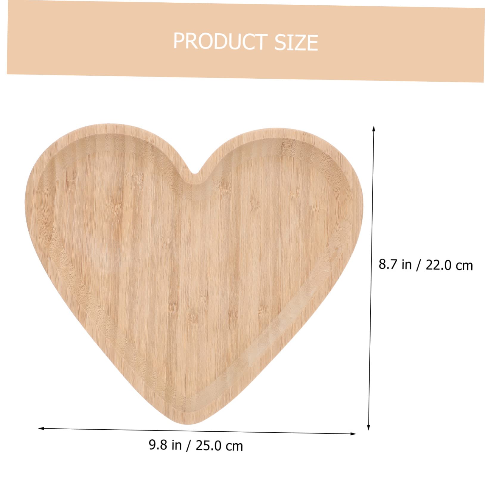 2 Vassoi Portadessert In Legno Di Noce A Forma Di Cuore – Decorativi E Multiuso Per Feste - 6