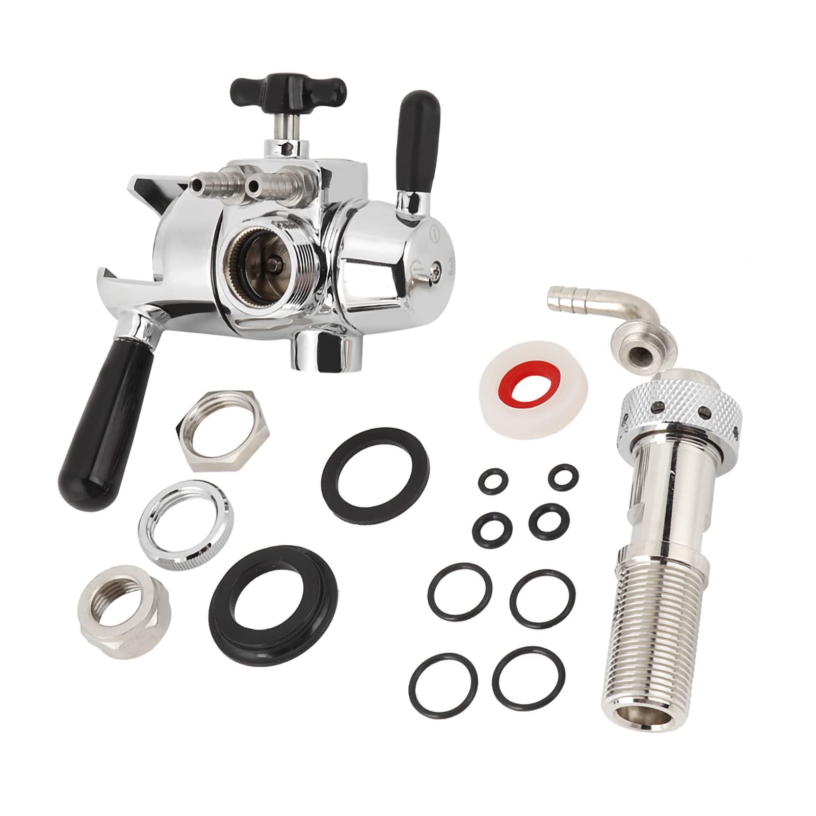 Grifo para llenado de botellas de cerveza de acero inoxidable, grifo de cerveza para dispensar cerveza de barril, grifo antiespuma con material de calidad alimentaria, fácil de (Calibre 28mm)