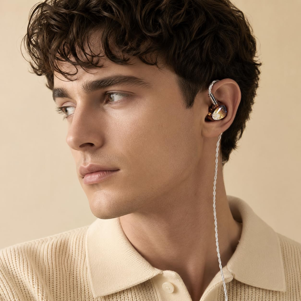 Celest PhoenixCall 2.0 - Auricolari IEM ibridi a 6 driver, 2DD+2BA+2 planari, con cavo HiFi, cuffie audiofili per musica, giochi e studio (dorato)