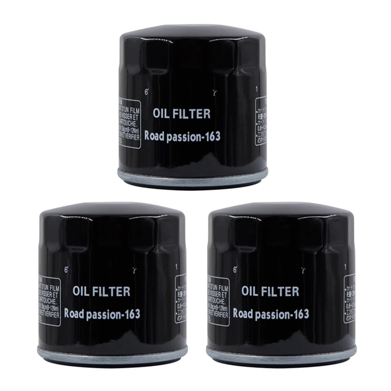 Filtro de aceite for motocicleta compatible con K1200LT ABS, 1200, 1000, K75, 750, R1100GS, R1150R, Rockster 80, 1150 y R850C.(3 pcs)
