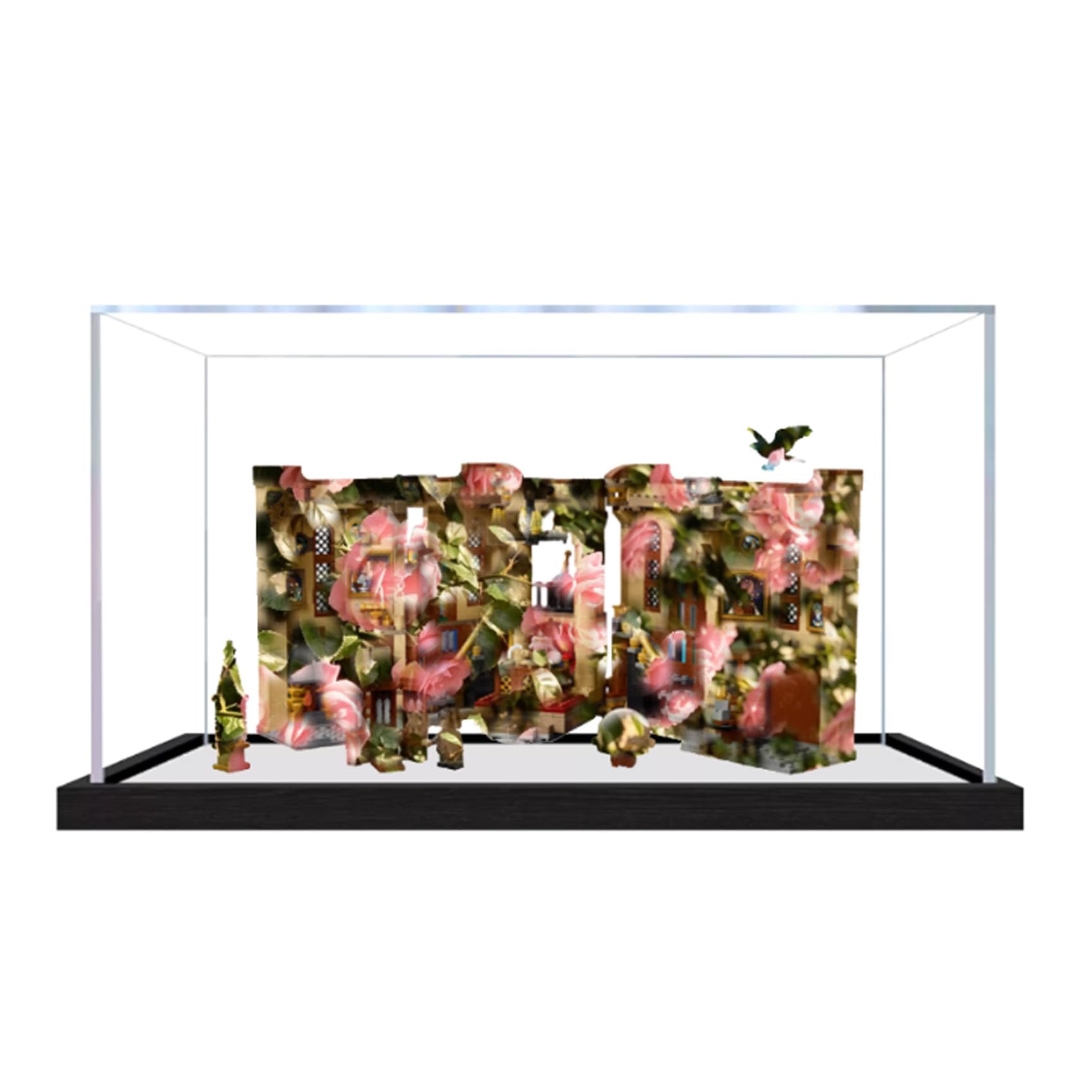 Acrylic Display Case for Le-go 76478 Bookshelf Model, Dustproof Display Box (display box only) (StyleC 2mm)