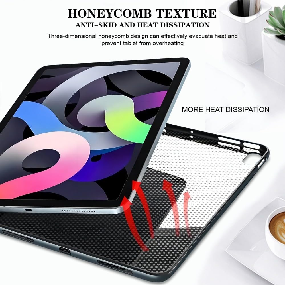 Generic etui kompatybilne z Samsung Galaxy Tab A9 8,7 SM-X110 X115 X117 (wzór: niebieski wzór etniczny) odporny na wstrząsy wzór silikonowa twarda tylna obudowa