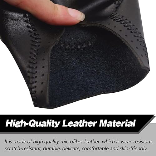 Miniatura 3 de 1 funda de piel para palanca de cambios, funda de piel para palanca de cambios, accesorios para Nissan Rogue 2021 2022 2023 2024 (negro y rojo)