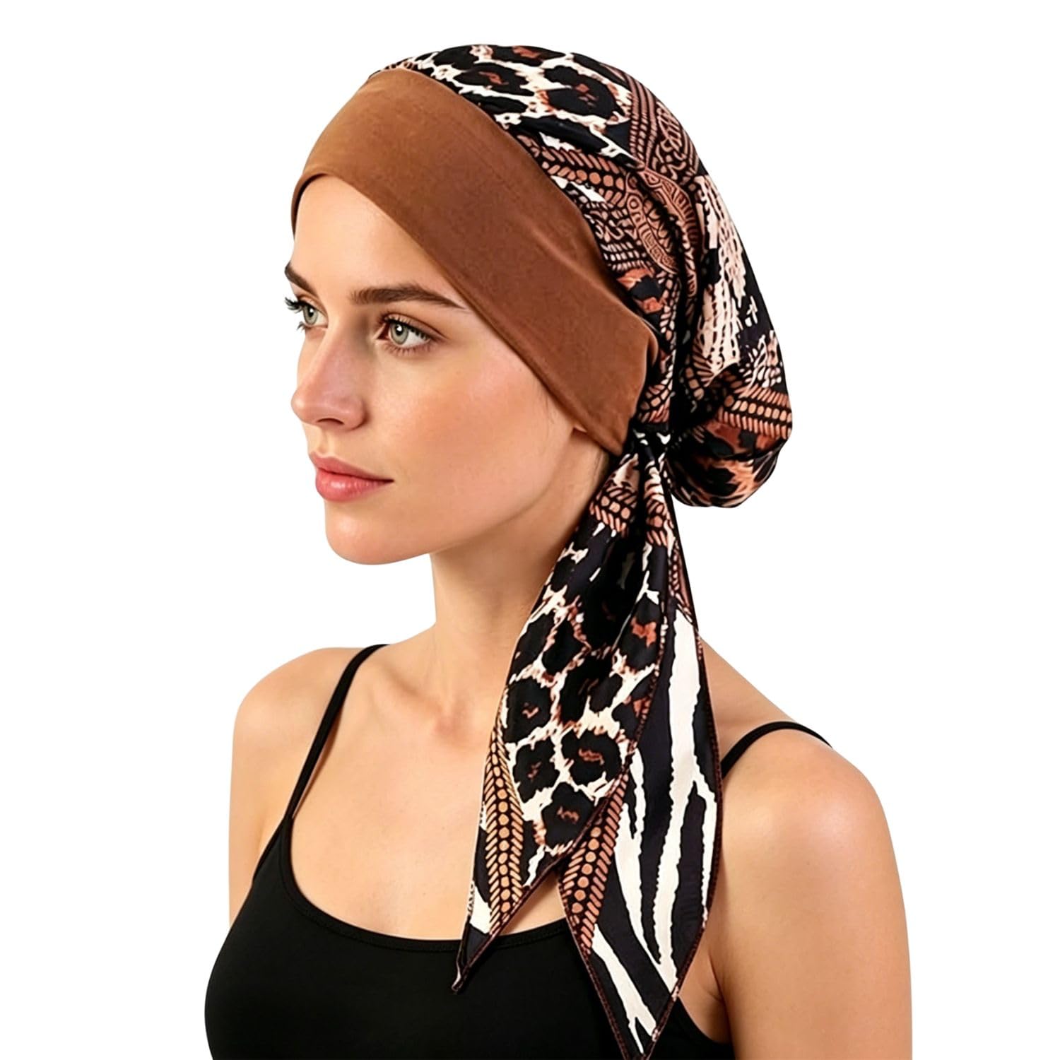 Flavizo Leopard Print Chemo Cap for Women, Soft-Feel Stretch-Fit Turban for Women | Breathable Fabric | Stylish Head Cover... - Review, Price and Buying Guide