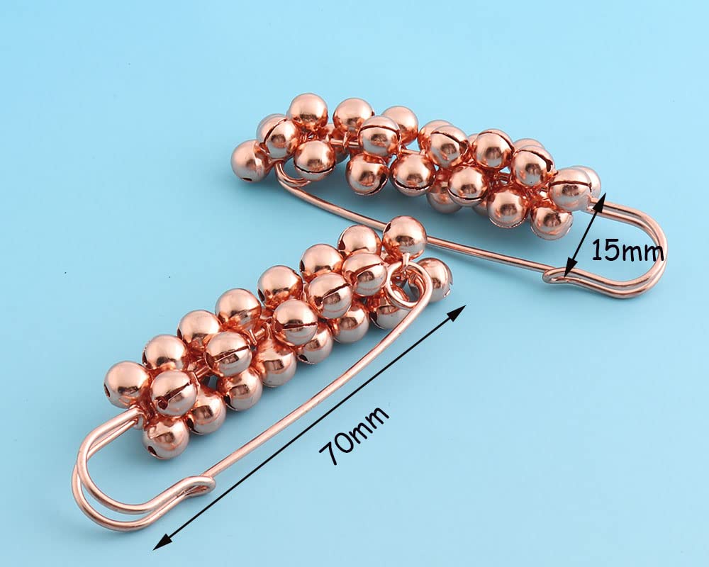 Sicherheitsnadel, große Sicherheitsnadeln, 5 Stück 70mm Roségold Pin Wäschenadeln Kilt Pins Back Jumb Brosche Pins Metallnadeln for Kleidungsstück Schalnadeln DIY Nähnadeln