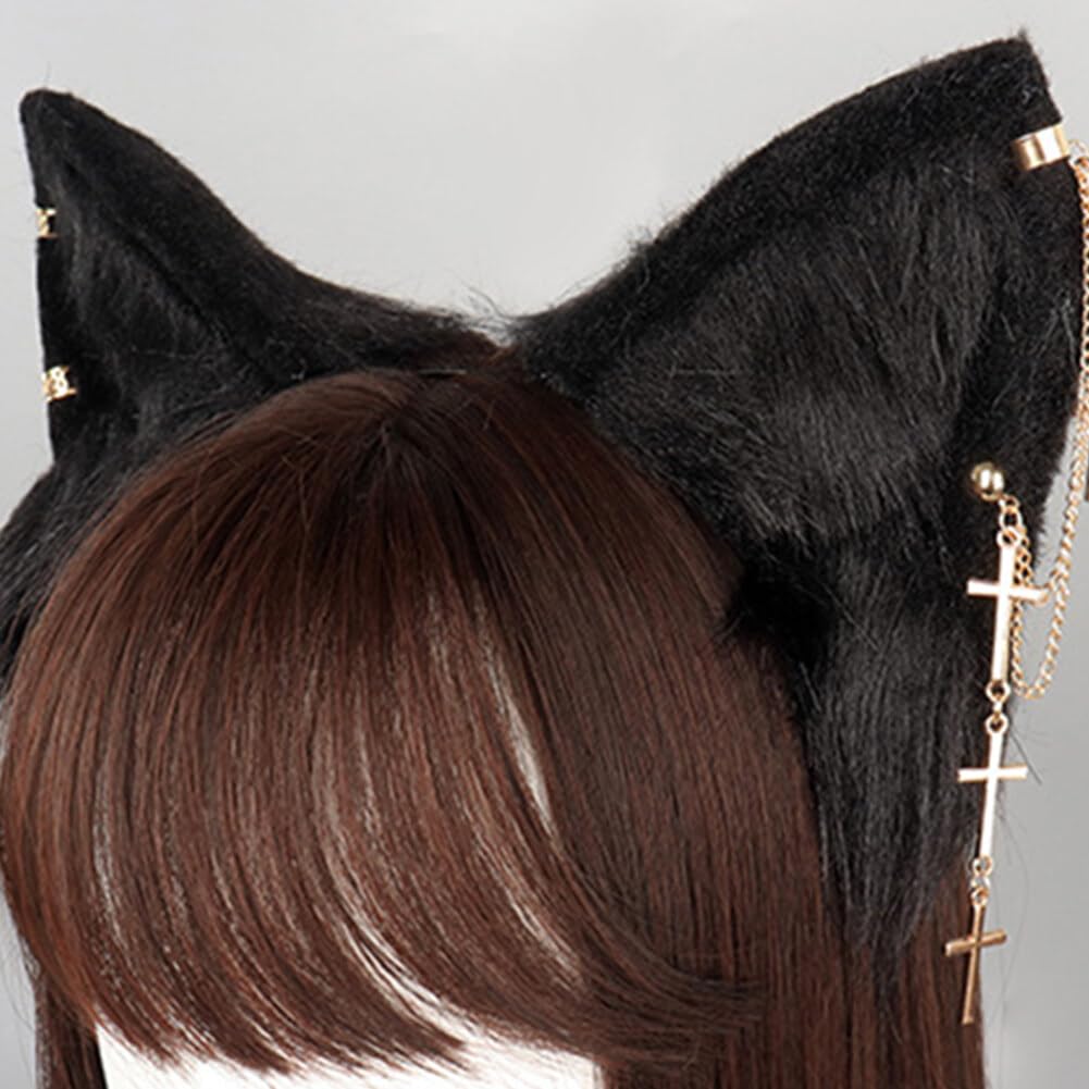 Oreilles De Chat Serre-tête KARELLS - Doux Et Déco - Cosplay, Fête, Déguisement - Lavable à Main - Taille Unique Bandeau Cosplay