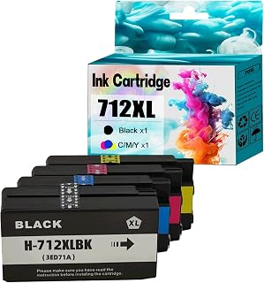 Cartucho De Tinta De Reposição 712xl Compatível Com As Impressoras Para HP 712 712xl Para DesignJet T210 T230 T250 T630 T650 Studio (BK C M Y 4 Pacotes)