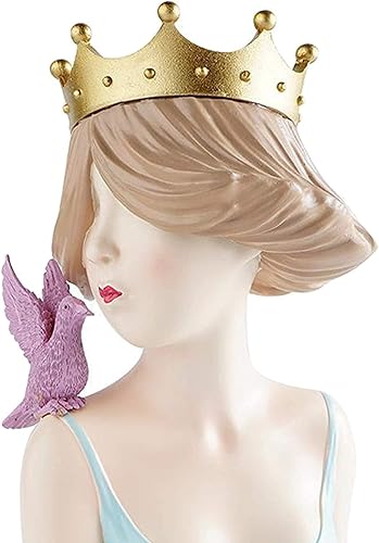 Miniatura 3 de Figuras de resina para niña, estatua decorativa de estilo nórdico, escultura de dama y mujer, adornos de mesa para sala de estar, adorno de