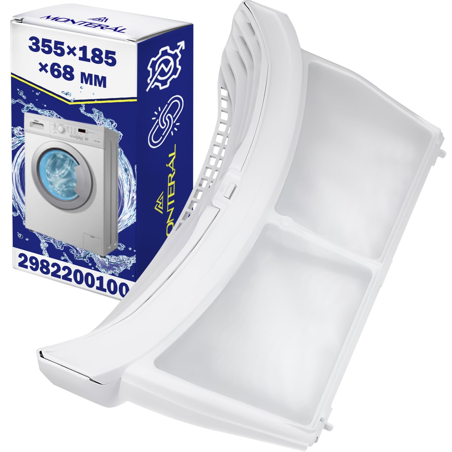Flusensieb Filter für Trockner 355x185x68 mm mit dem Originalcode 2982200100 für Beko - Garantie 10 Jahre - MONTERAL