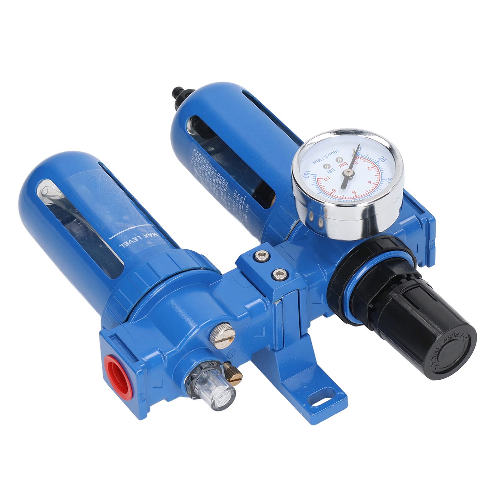 Regolatore del Filtro Dell'aria Compressa Filtro Dell'aria Separatore D'acqua a 2 Stadi in Lega di Zinco Ad Alta Durezza per Officina in Lega di Zinco (1/2"NPT)