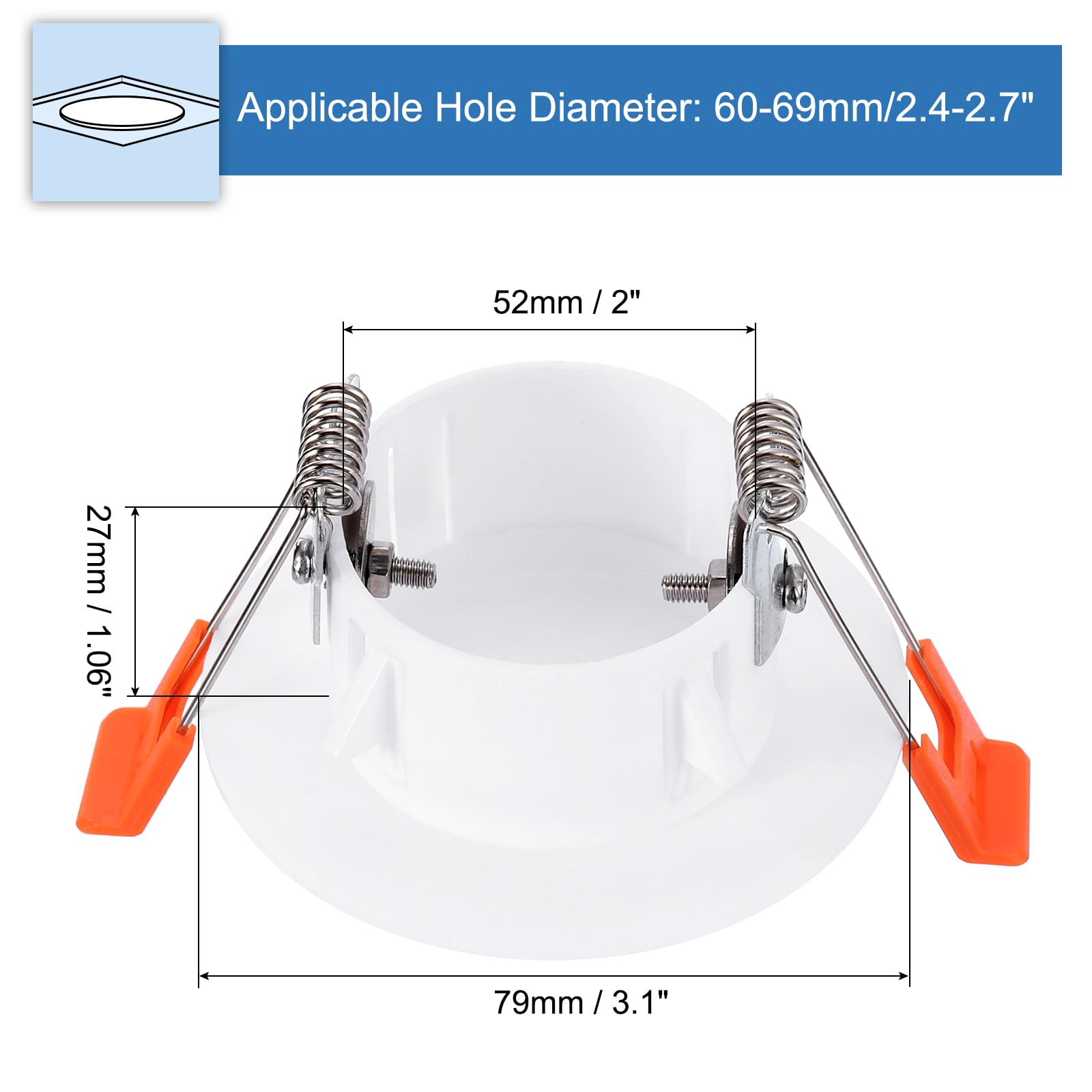 PATIKIL 3Pack 3.1" Spring Ceiling Cover Plate - Image 2