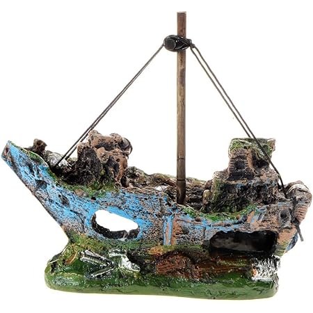 Amazon Uotyle アクアリウム オブジェ 水槽 オーナメント 海賊船模型 樹脂 水族館 装飾 水槽用飾り 置物 水槽台 サソリ 観賞魚 熱帯魚 爬虫類 隠れ家 沈没船 Uotyle オーナメント 通販