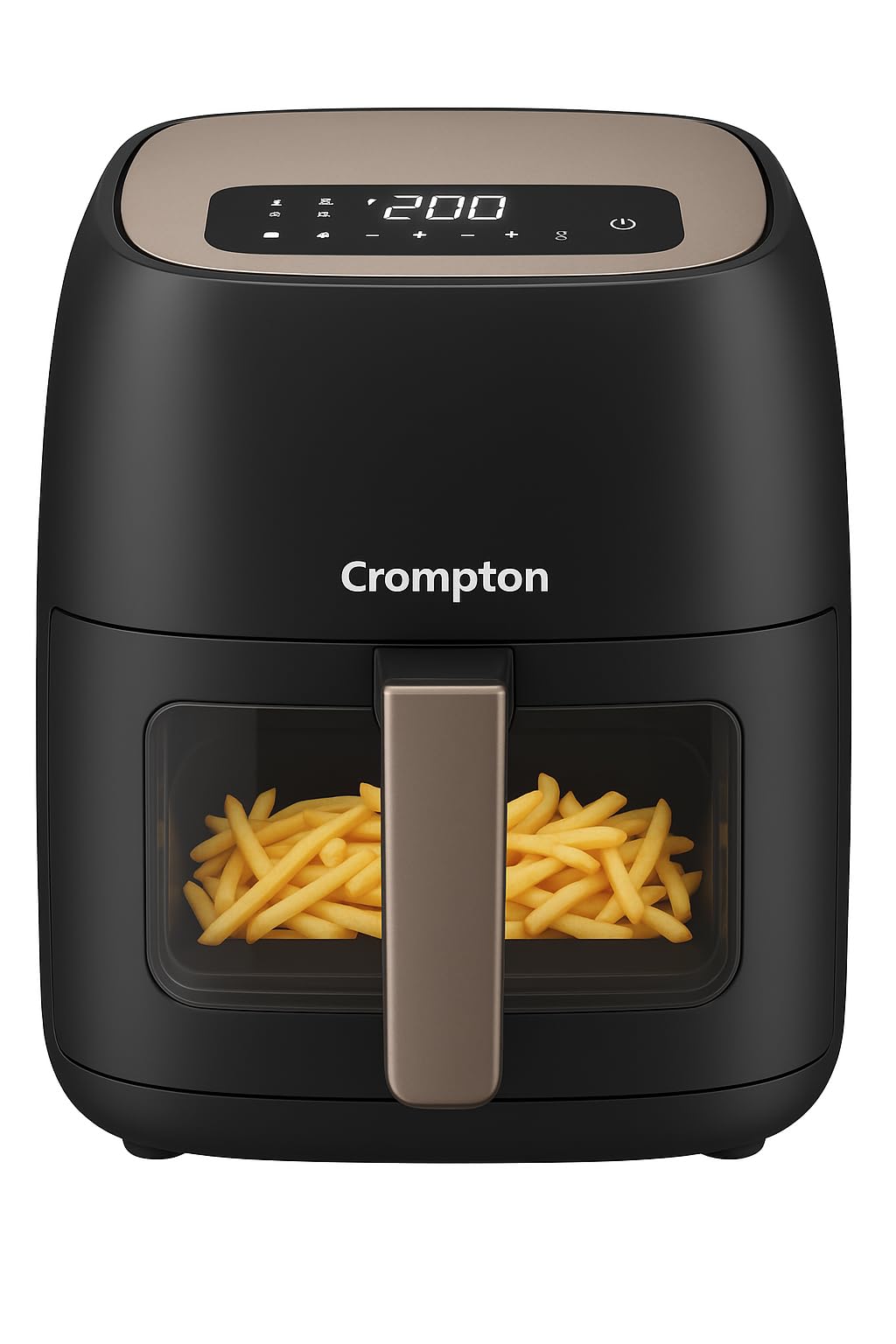 Crompton Ameo DLX 4.2L Digital Air Fryer with Live Cooking Window | 1450W Super Helix Heating | 7-in-1 Functions | Quick Fry Technology | Low Noise | Oil-Free Healthy Cooking | 2 Year Warranty-image-3