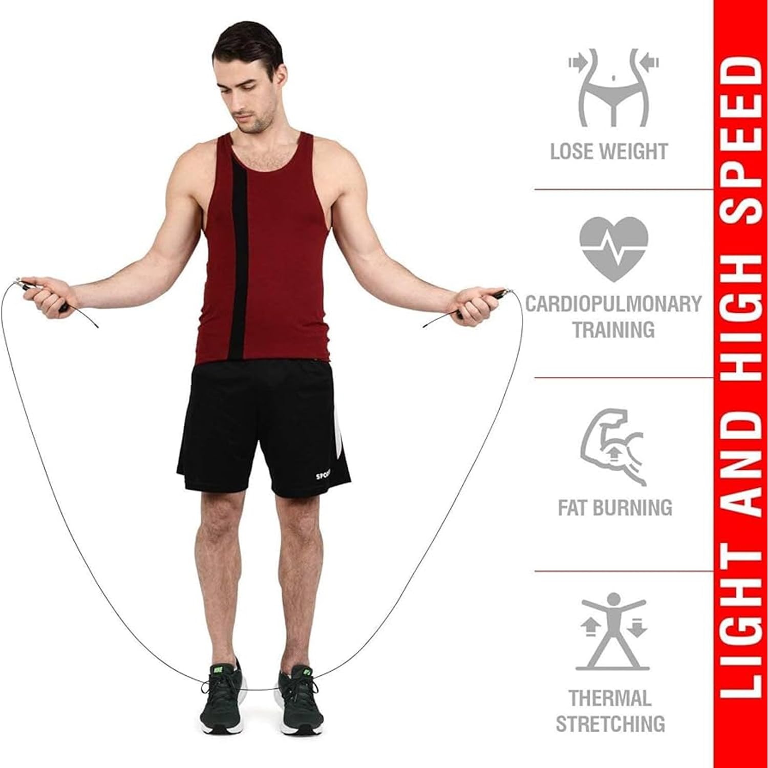 Adjustable Skipping Rope for Men & Women |Jumping Rope for Fitness