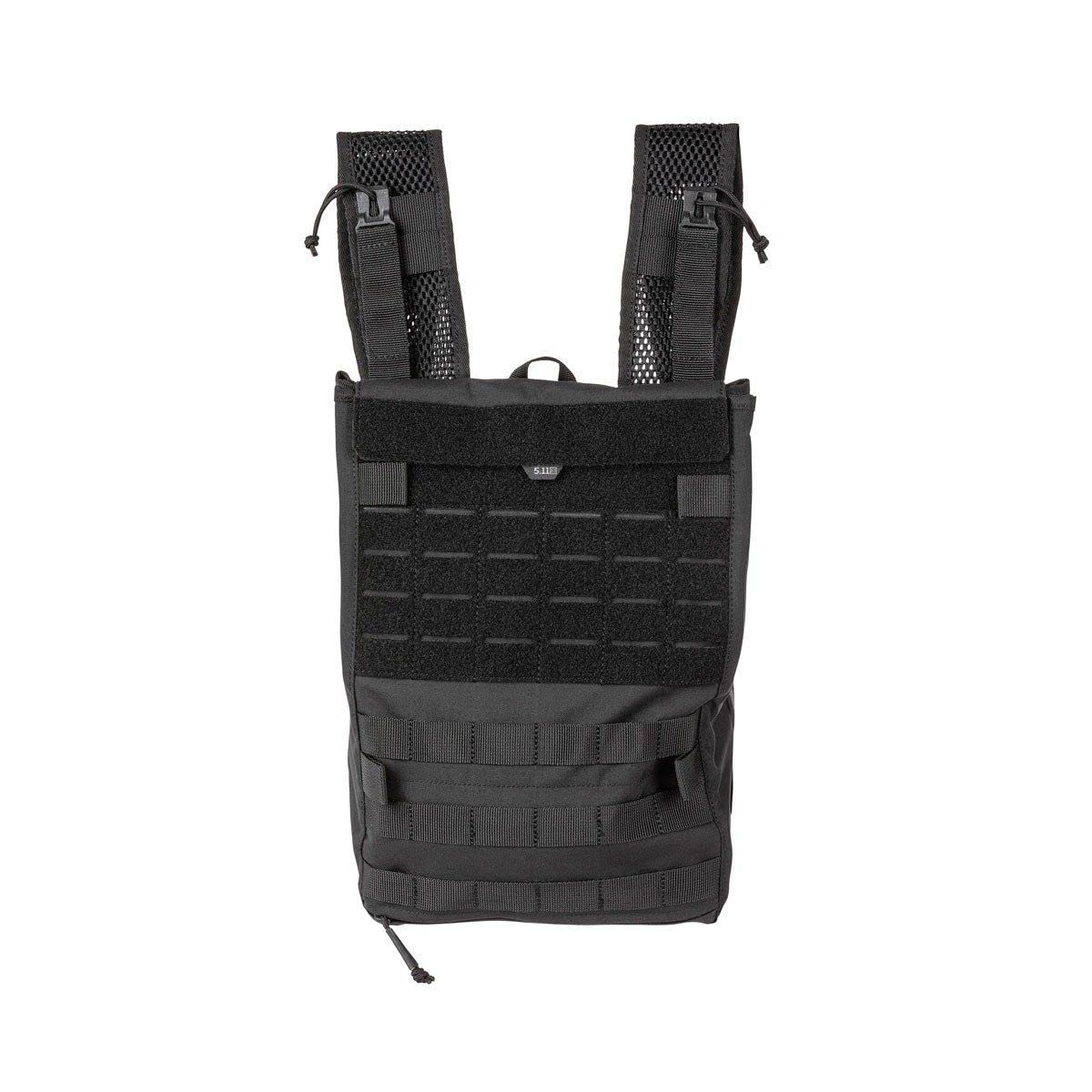 5.11 Tactical Hydration Carrier - Versatile 3L Pack, Rush Tier Straps, Stowable Mesh Panel - Black, 1 SZ, Style 56665