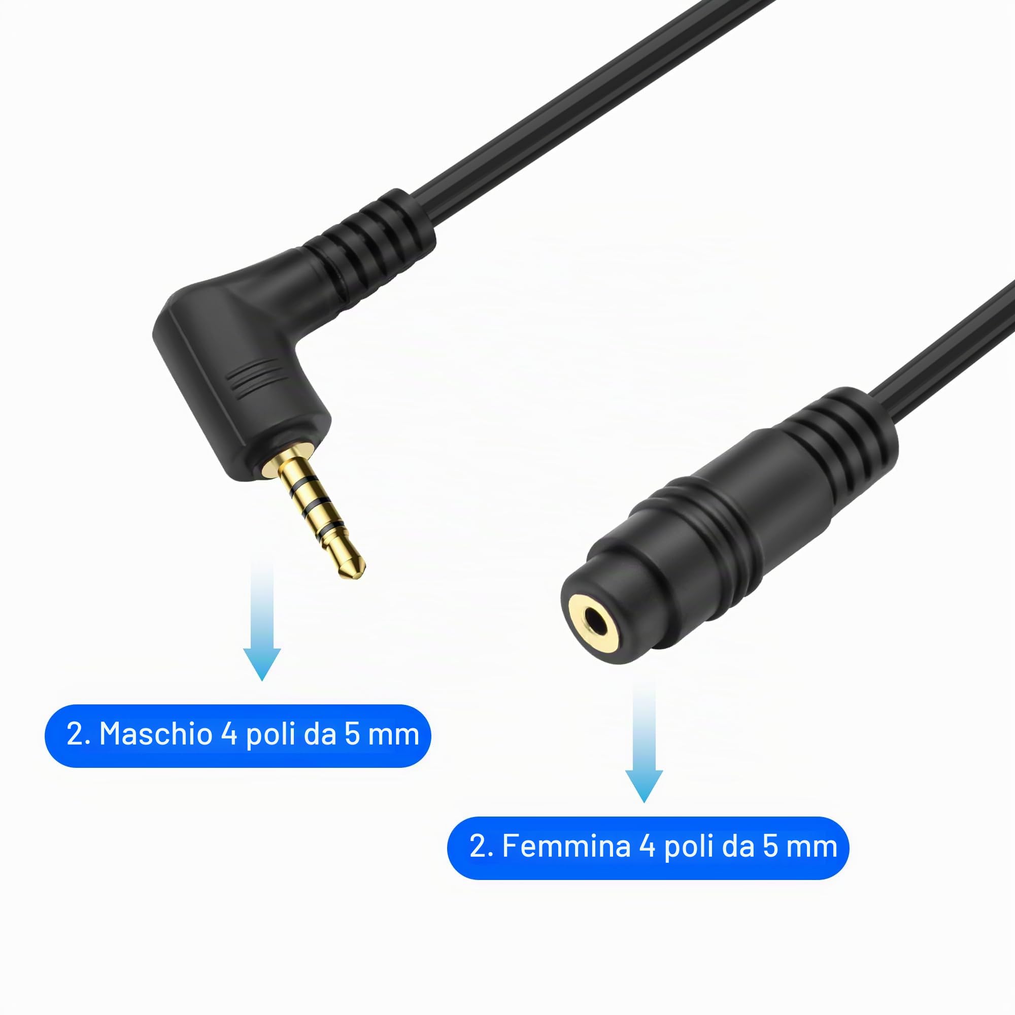 Be In Your Mind 2 Pezzi Cavo Audio Aux TRS Da 2,5mm Cavo Di Prolunga Be In Your Mind 2 Pezzi Cavo Audio Aux TRS Da 2,5mm Cavo Di Prolunga
