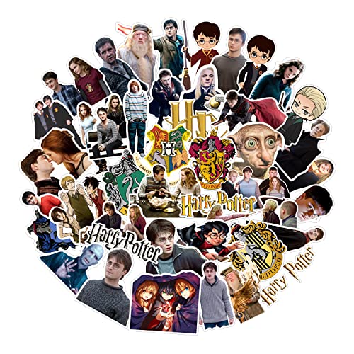 Image of Aesthetic Harry Potter Vinyl Journal Stickers for Phone Case, Laptop, Notebook, Dairy, Water Bottle,Etc Self-Adhesive Set of 50 Glossy and Waterproof (Harry Potterwall, 23 Cm, 30 Cms)