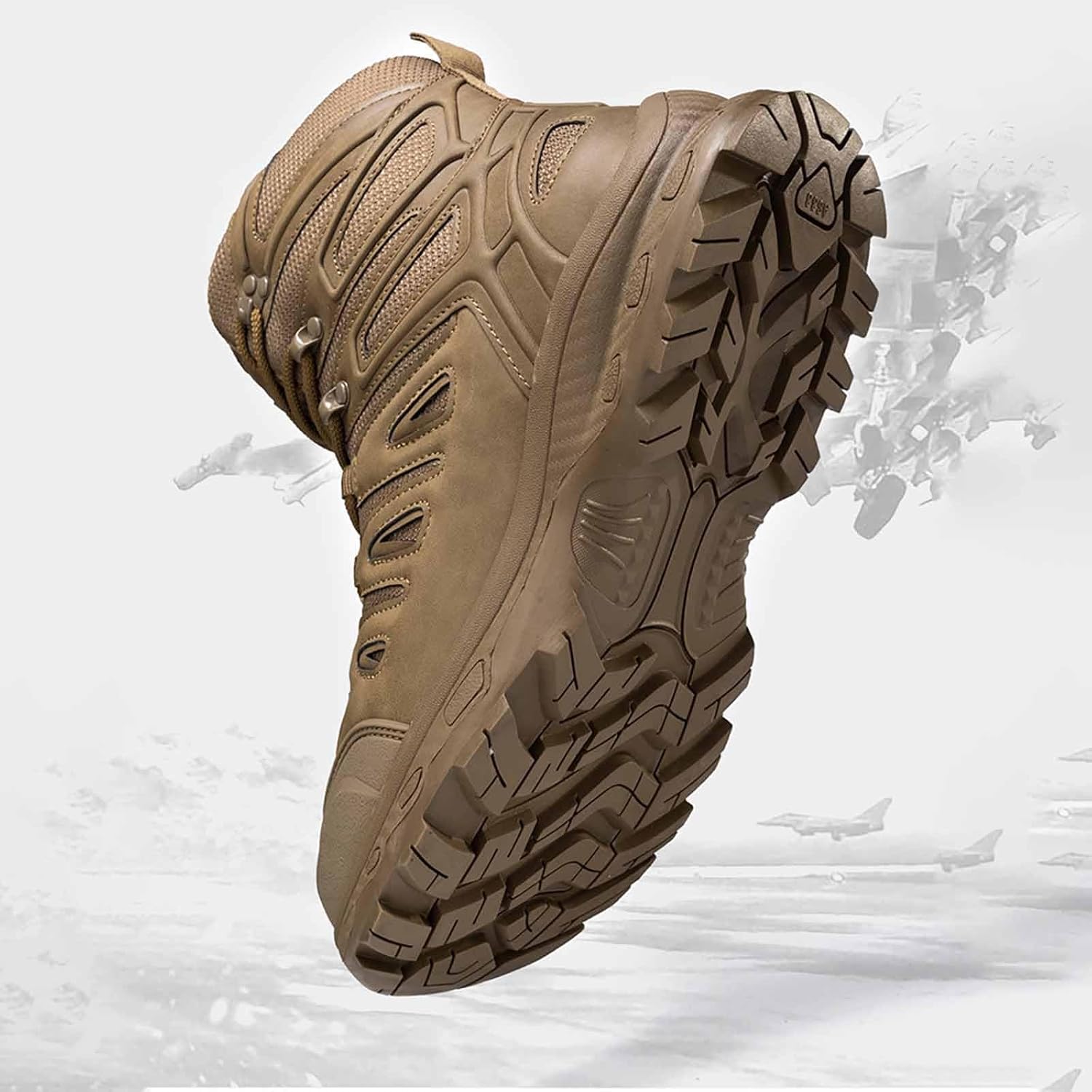 CLSQLXYJZC Tactical Military Boots, Lightweight Combat Boots with Sports Socks Durable Waterproof Hiking Work Boots Desert Boots Outdoor Motorcycle Boots