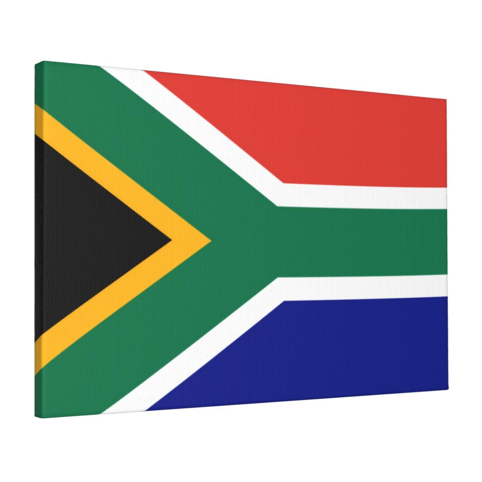 CNTDBU South African flag Canvas Wall Art 16x24 Inch-Large Modern Painting Print for Living Room, Framed Ready to Hang Artwork for Bedroom