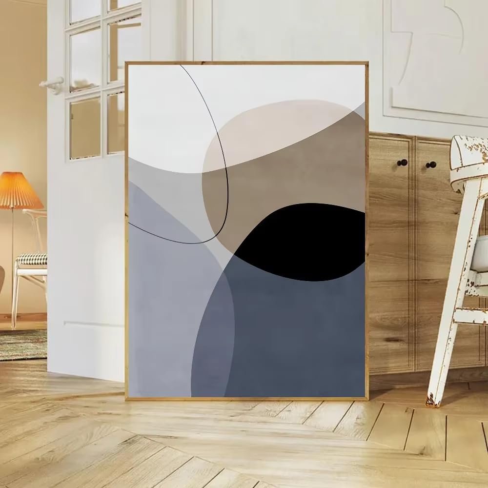 DFZEWKI Graphic Abstract Poster Canvas Painting Art Modern Home Living Room Bedroom(60x80cm(24x31in)/No frame)