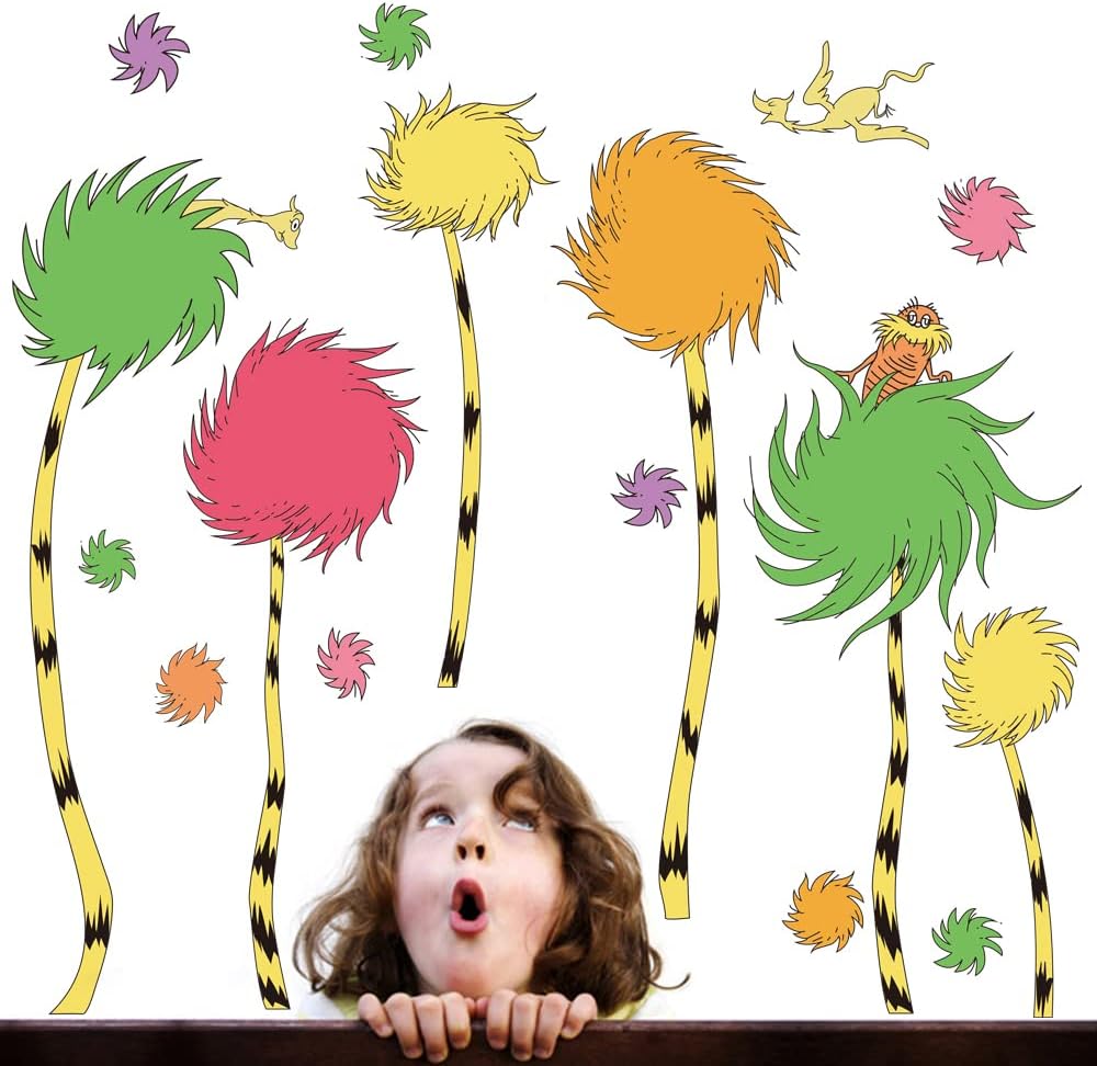 Runtoo Kids Wall Decals Colorful Trees Wall Stickers for Bedroom Baby Nursery Reading Room Wall Decor