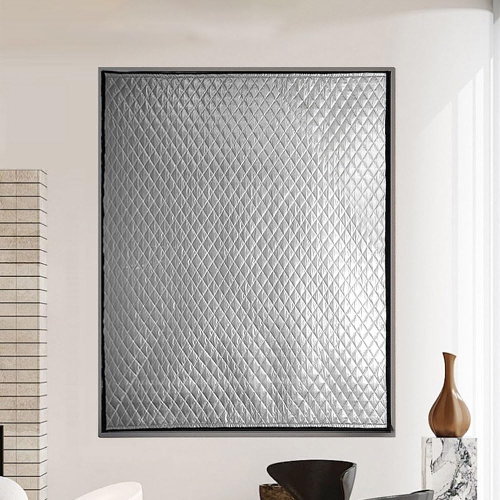 Fensterisolationsset für den Winter,Wärmeschutzvorhang 70/80/90/100 cmThermo Cover Fenster Isolierung Winddicht,Oxford-Stoff fenster isolierung(100x200 cm)