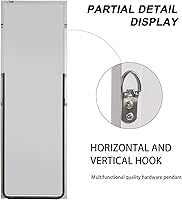 Vista 5 de NeuType Espejo de longitud completa de 59 x 20 pulgadas, espejo de tocador rectangular grande, espejo de pie, espejo de pared con soporte de pie