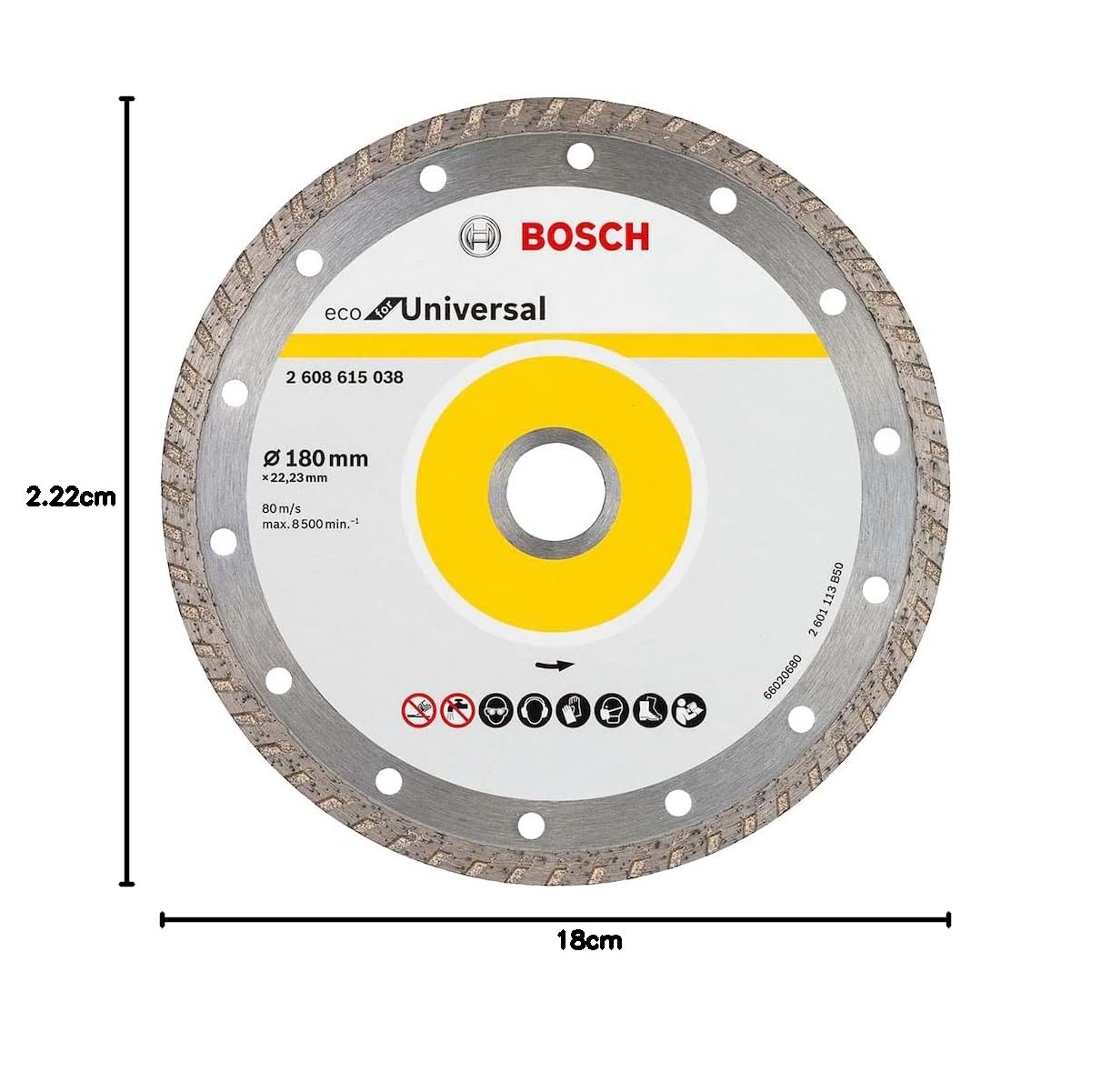 Disco de diamante ECO segmentado 180x22,23mm Bosch