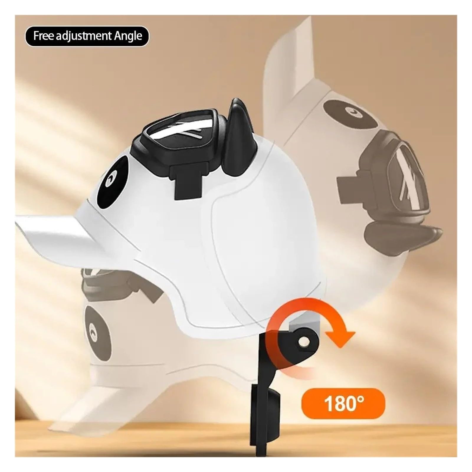 Support Telephone Velo Moto Support De Téléphone Portable pour Moto Et Vélo Électrique Petit Casque De Dessin Animé Support De Navigation Pare-Soleil Étanche(Gray)
