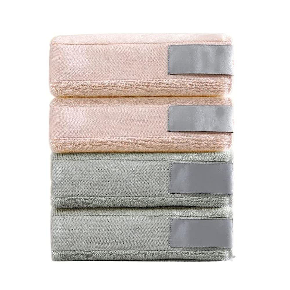 Serviette coton TILEZE essuyage visage et bain serviettes cheveux 4Ps