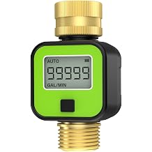 MIXC Water Flow Meter, Pure Brass Inlet & Outlet, 1 Pack