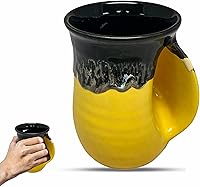 Vista 38 de Clay in Motion - Taza calentadora de manos para diestros, diseño Ocean Tide