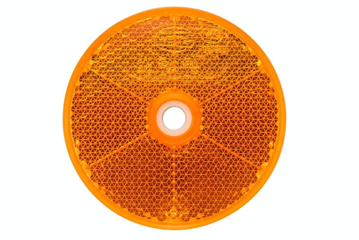 25 Catadiottri Rotondi Rossi HELLA 60 Mm - Riflettori Posteriori Adesivi Per Auto E Moto - Luce Rifrangente Passiva Per Sicurezza Stradale